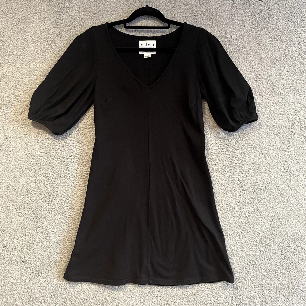 Velvet by Graham & Spencer Dress Womens Small Black Anthropologie Mini LBD
